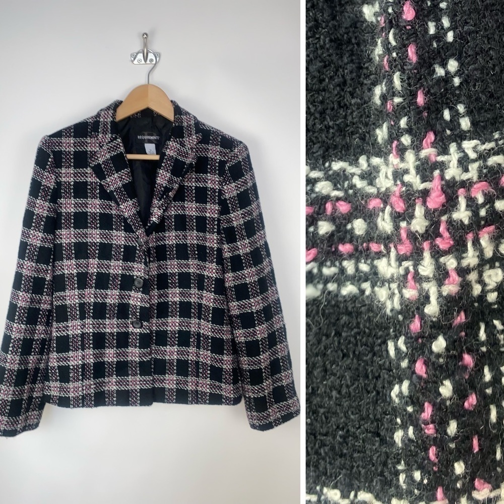 Requirements Y2K tweed blazer lined